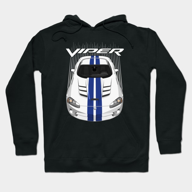 Viper SRT10-white and blue Hoodie by V8social